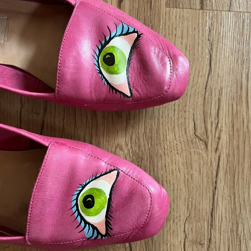 SOLD💚Handpainted eye flats - Picture 6 of 8